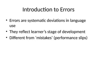 Error In Language Causes_of_Errors_in_English_BEd.pptx Language | PPTX