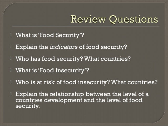 Causes of food insecurity year10 biomes