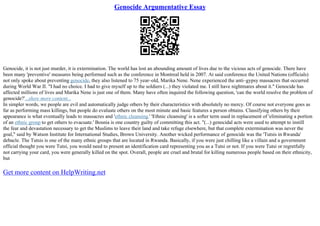 Causes Of Genocide Essay | PPT