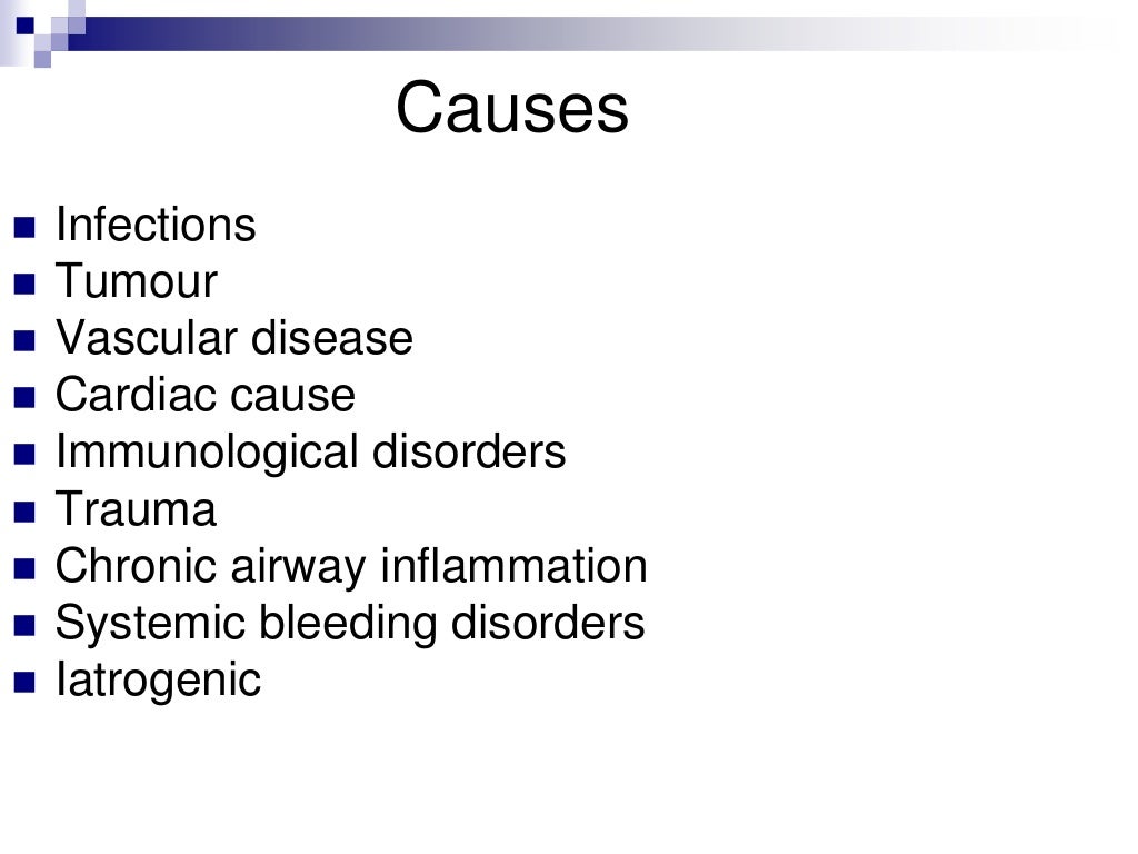 Causes of Haemoptysis