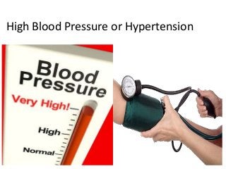 High Blood Pressure or Hypertension
 