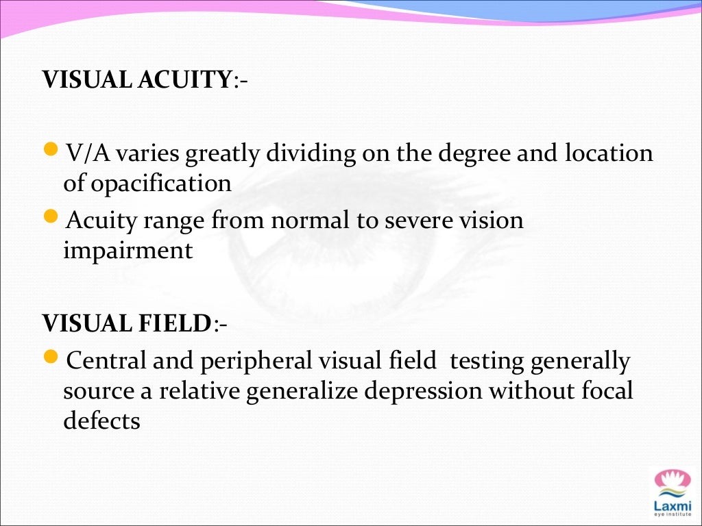 Causes of low vision in adult