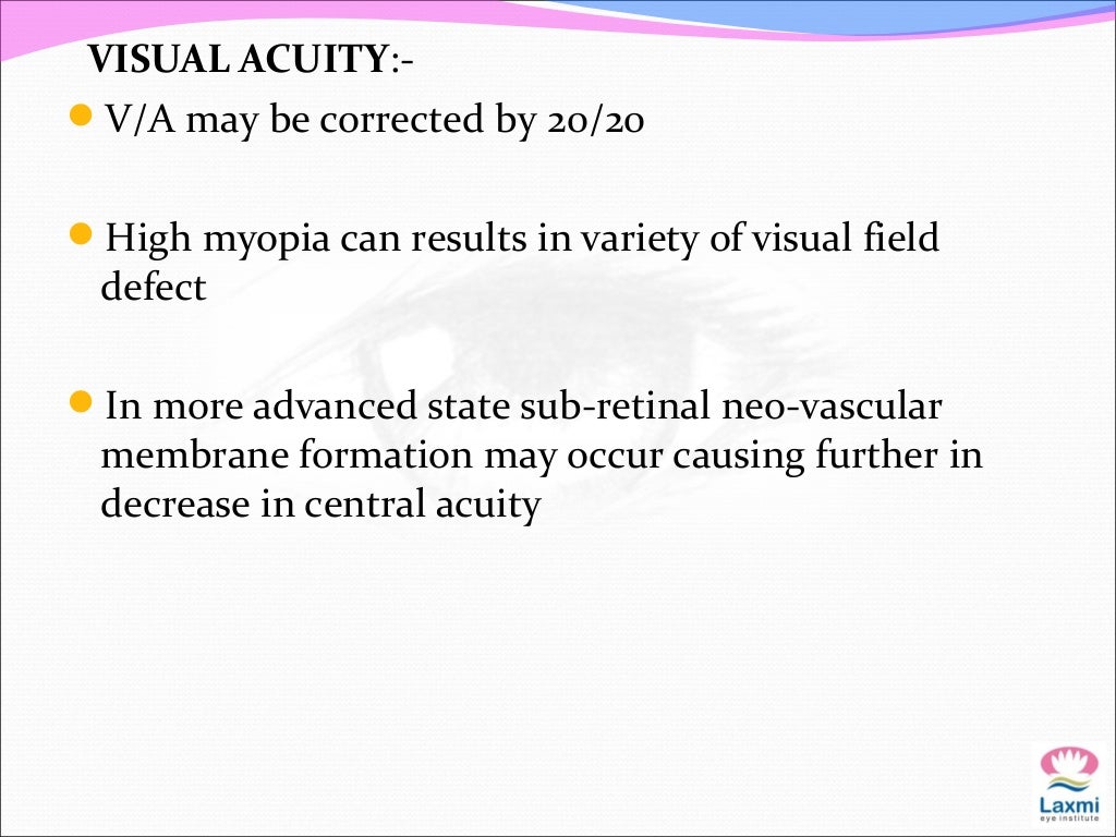 Causes of low vision in adult