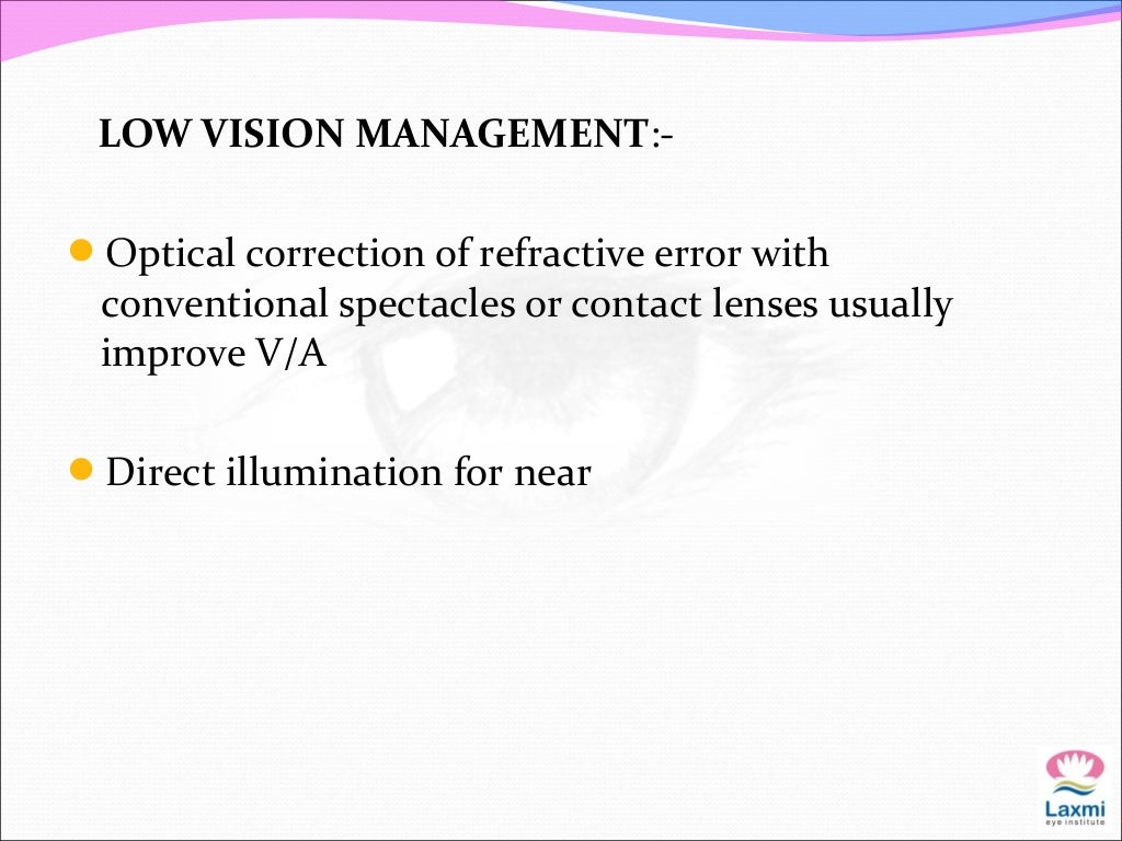 Causes of low vision in adult