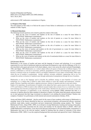 Causes of mass failure in senior school certificate mathematics ...