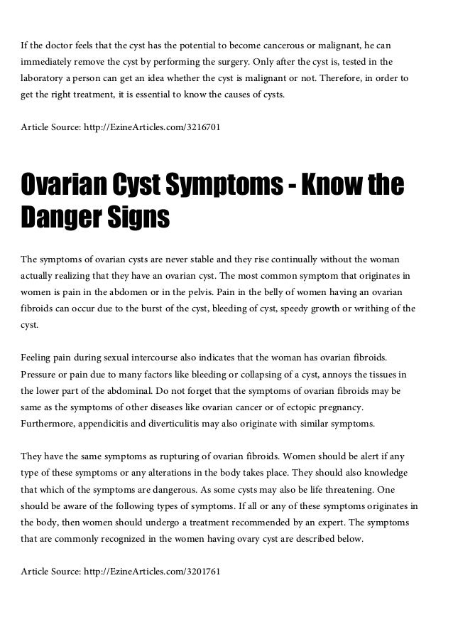 Causes Of Ovarian Cysts Getting To Know The Causes Of Ovarian Cysts