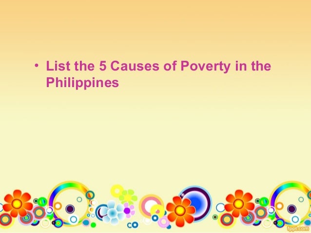 What are the causes of poverty in the Philippines?