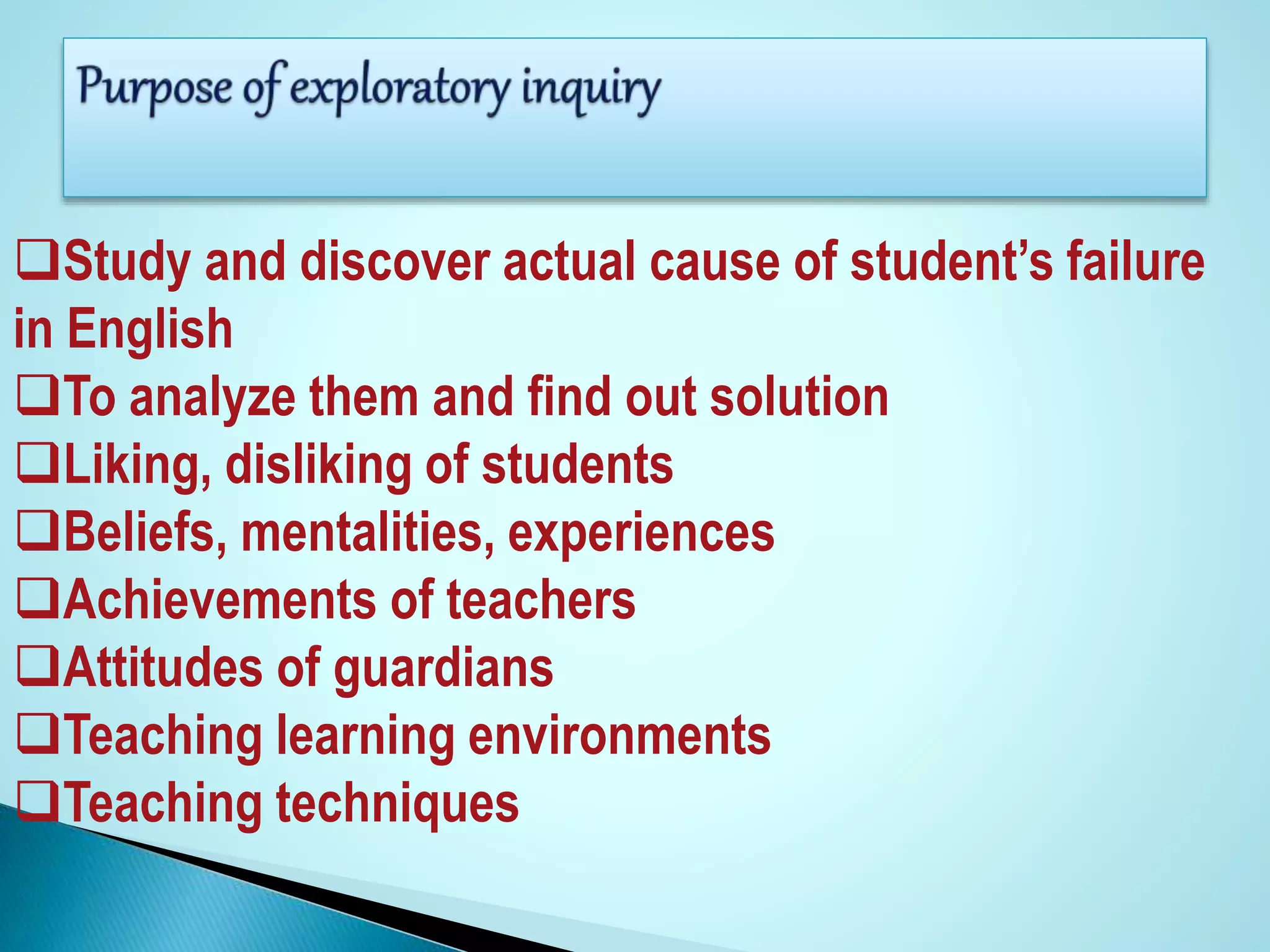 Causes of students’ failure in english at secondary level | PPTX