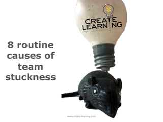 www.create-learning.com
8 routine
causes of
team
stuckness
 