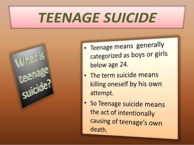 Suicide term paper outline