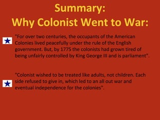 Causes of the American Revolution