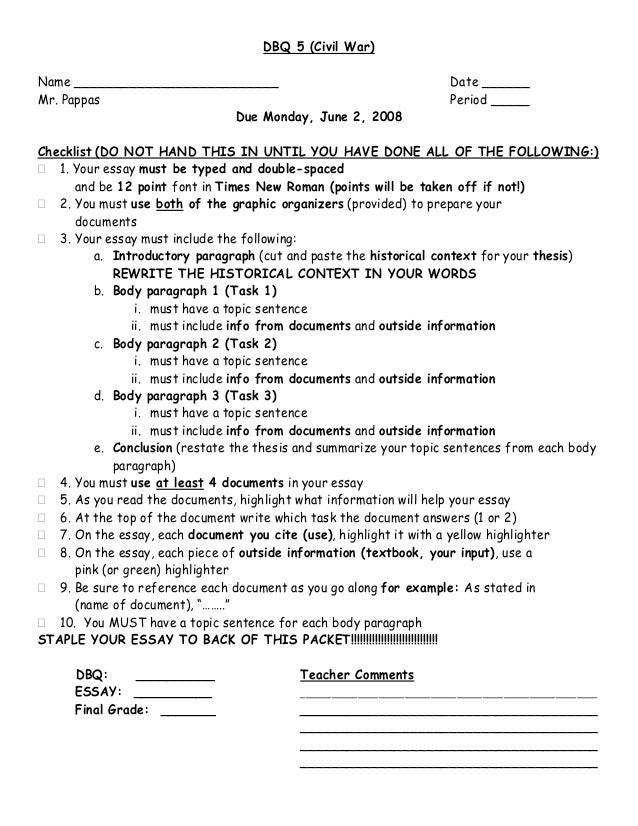 Dbq thesis help