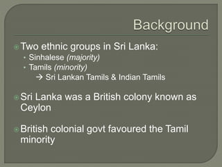 Causes of the Conflict in Sri Lanka | PPTX