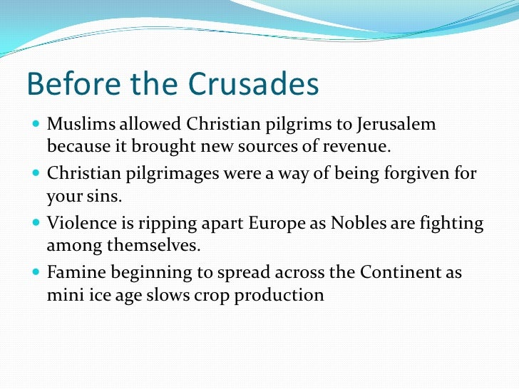 Causes Of The Crusades