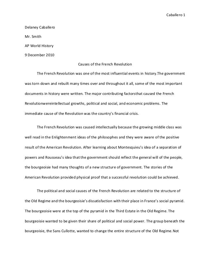 essay on french revolution causes and effects