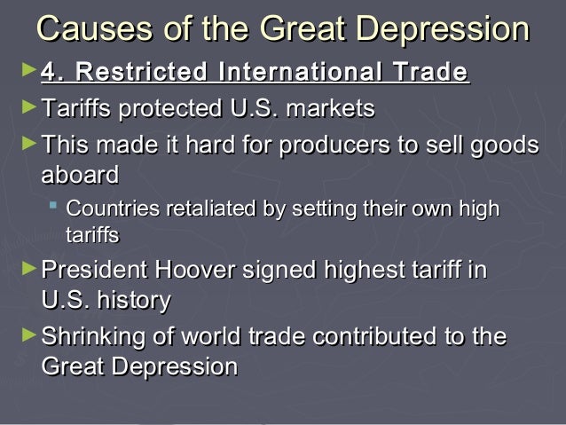 Causes of the great depression