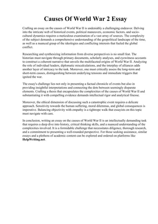 Causes Of World War 2 Essay.pdf