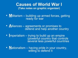 Causes of world war i | PPT