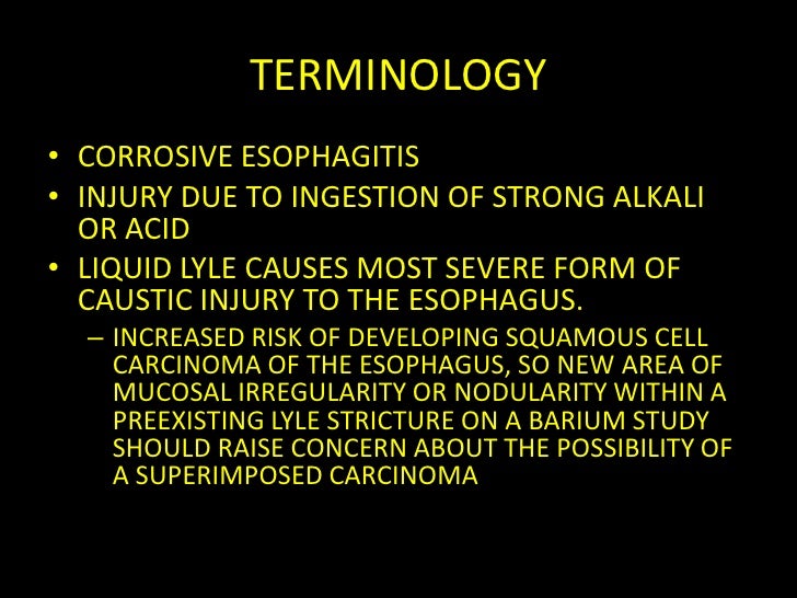 Caustic esophagitis
