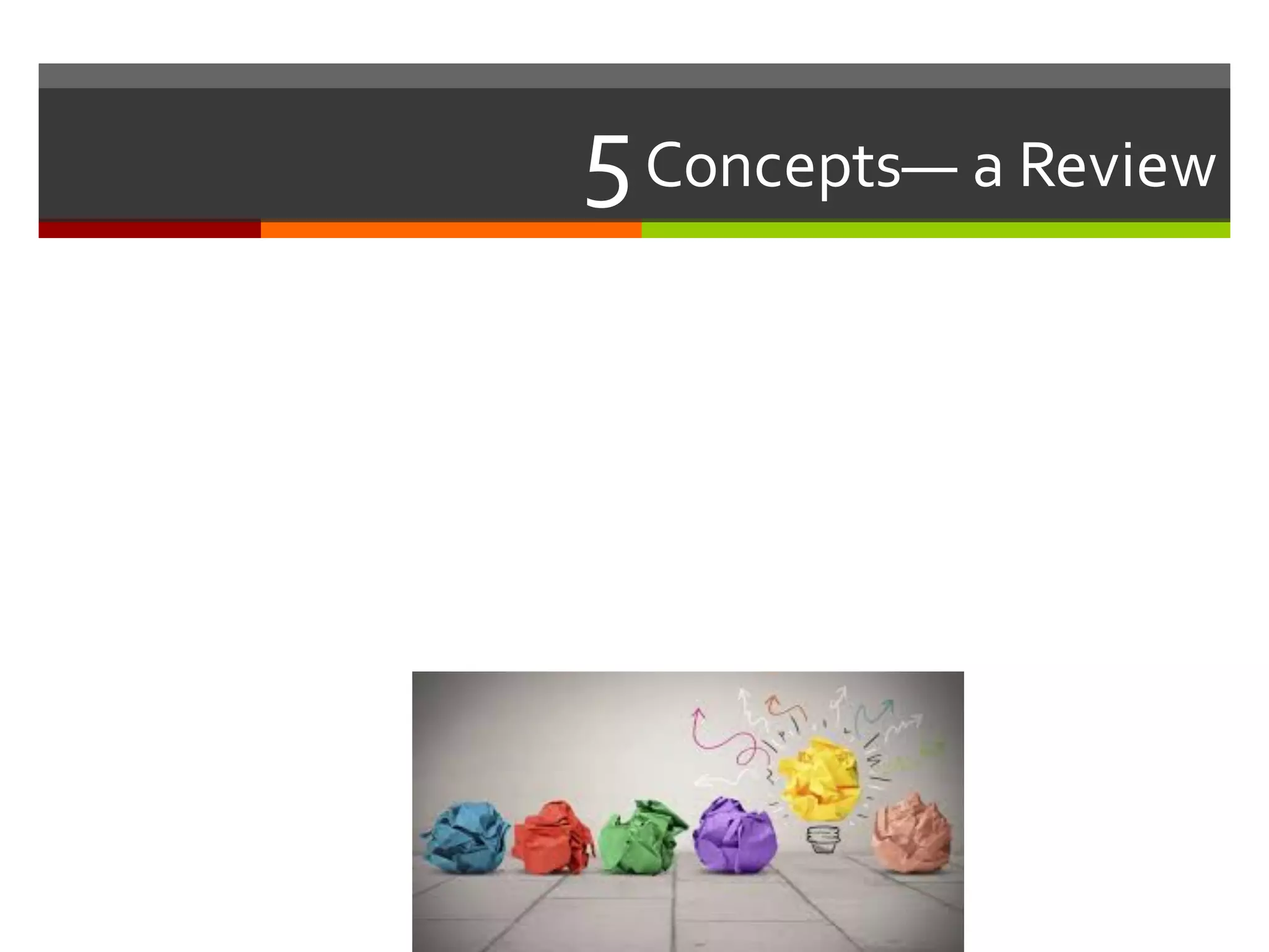 5Concepts— a  Review  
 