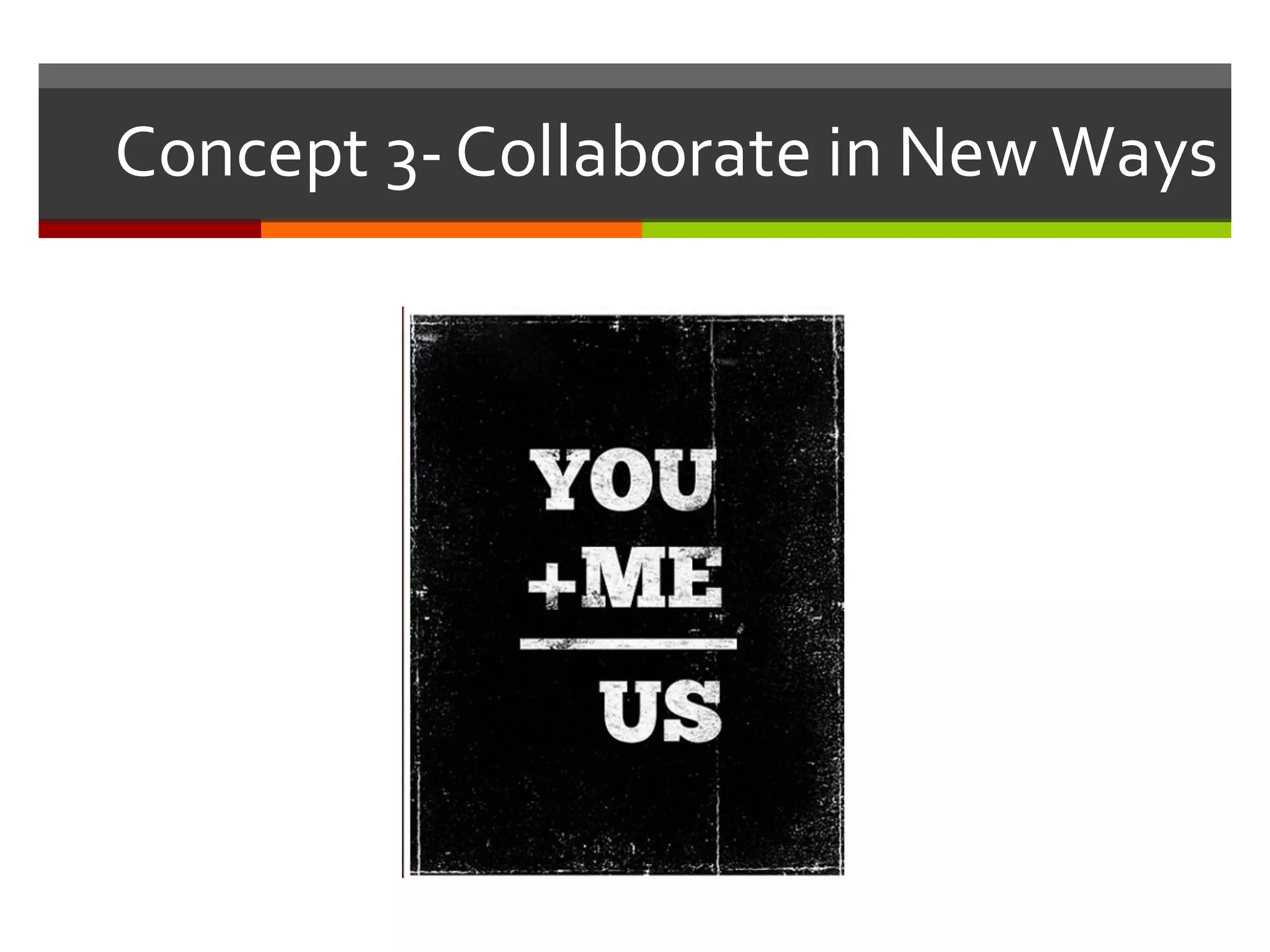 Concept  3-­‐Collaborate  in  New  Ways
 