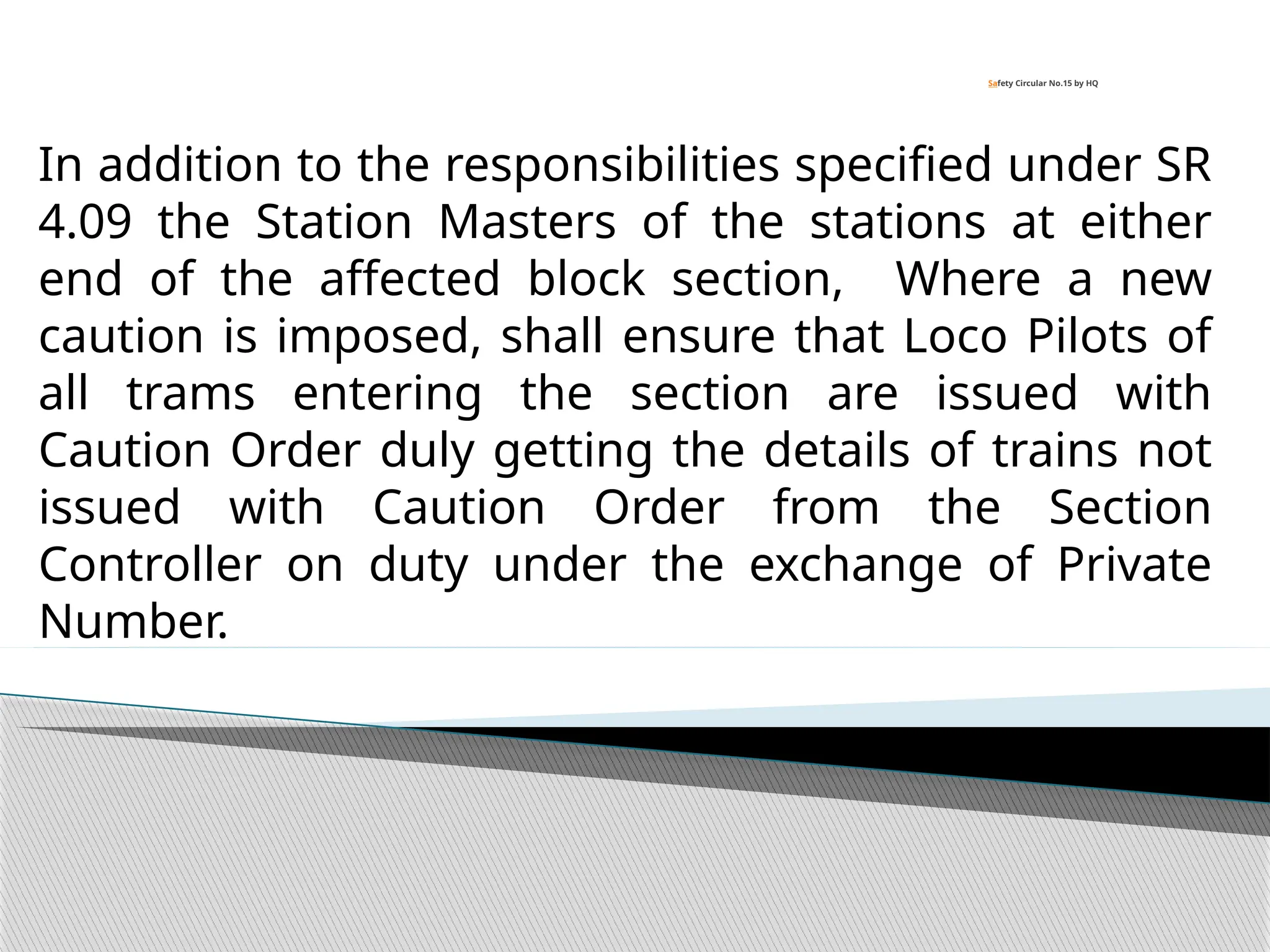CAUTION ORDER preparing, transmission, issue and cancellation | PPTX