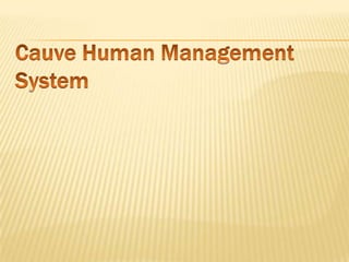 Cauve Human Management System 