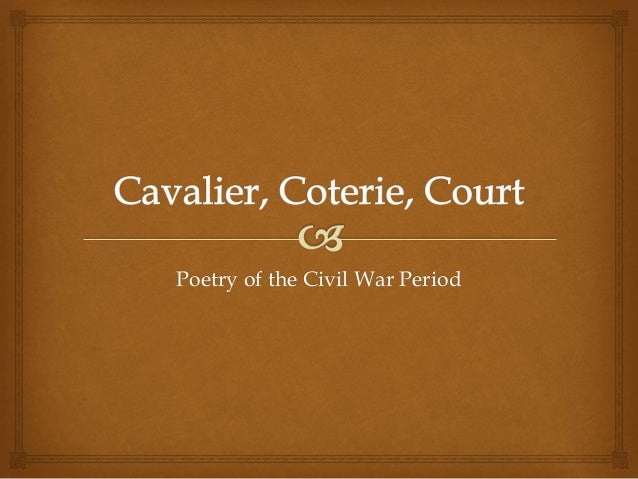 list of cavalier poets