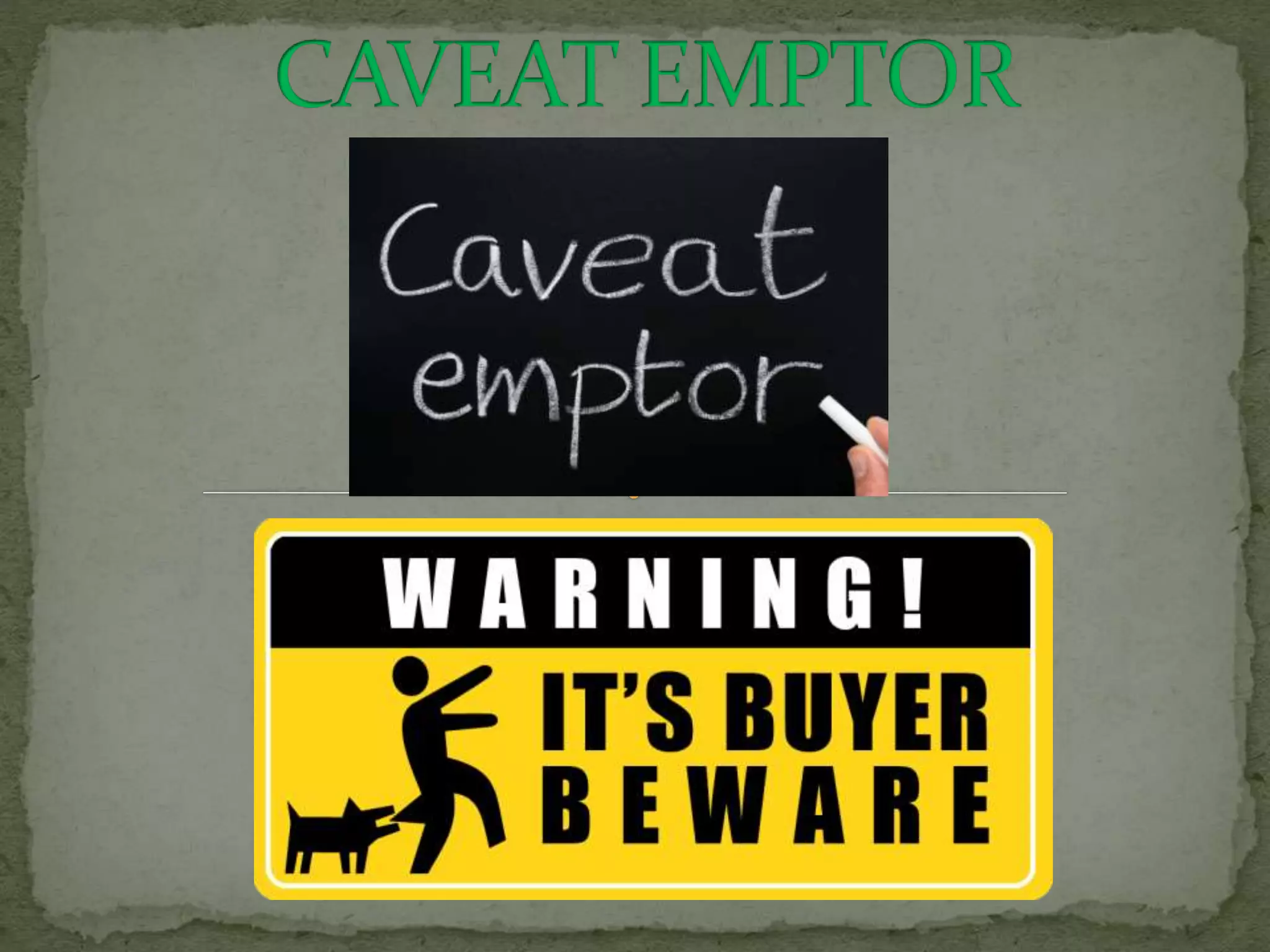 Caveat emptor | PPTX