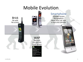 Mobile Evolution  11/05/09 