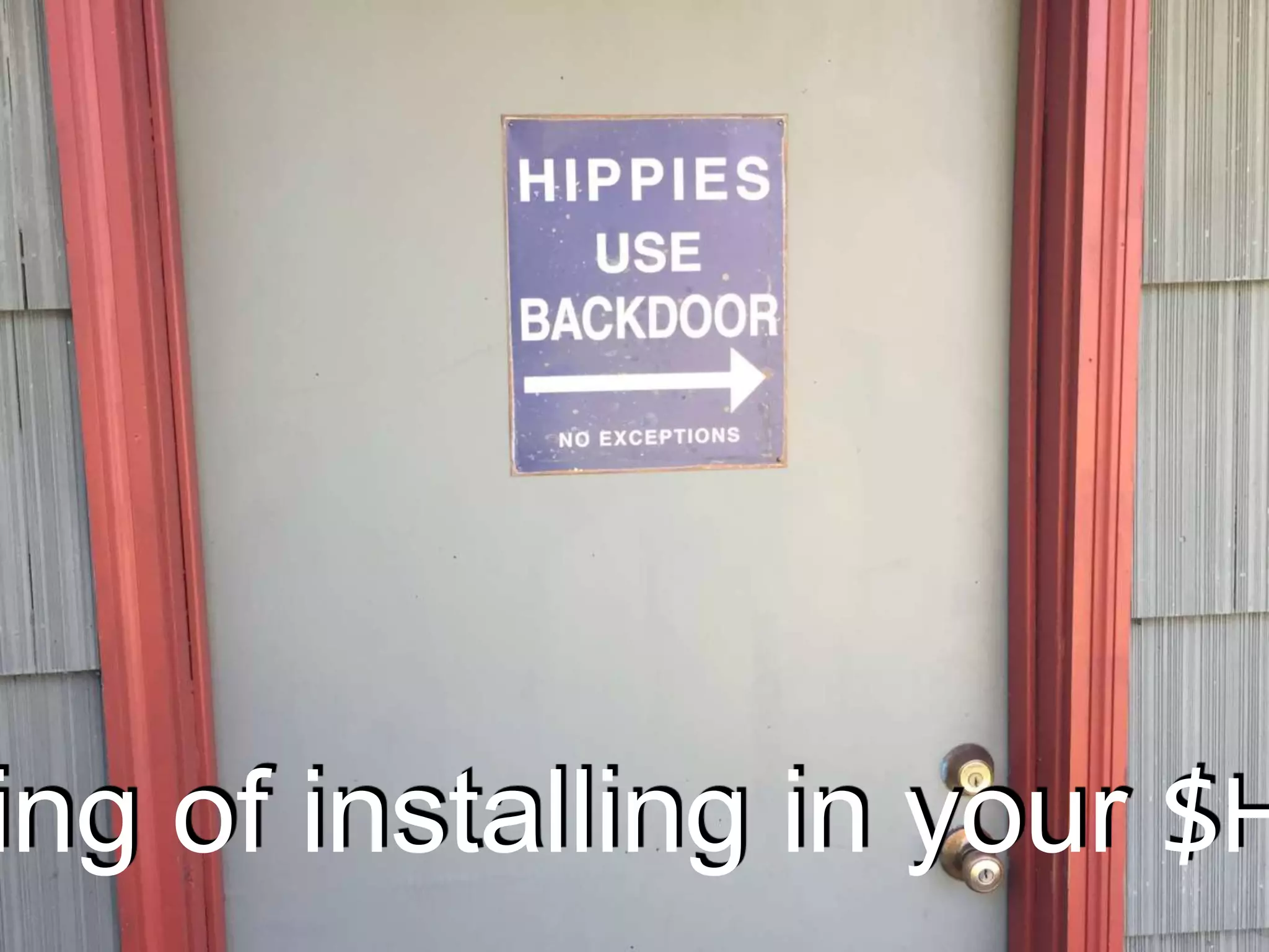 ing of installing in your $H
 