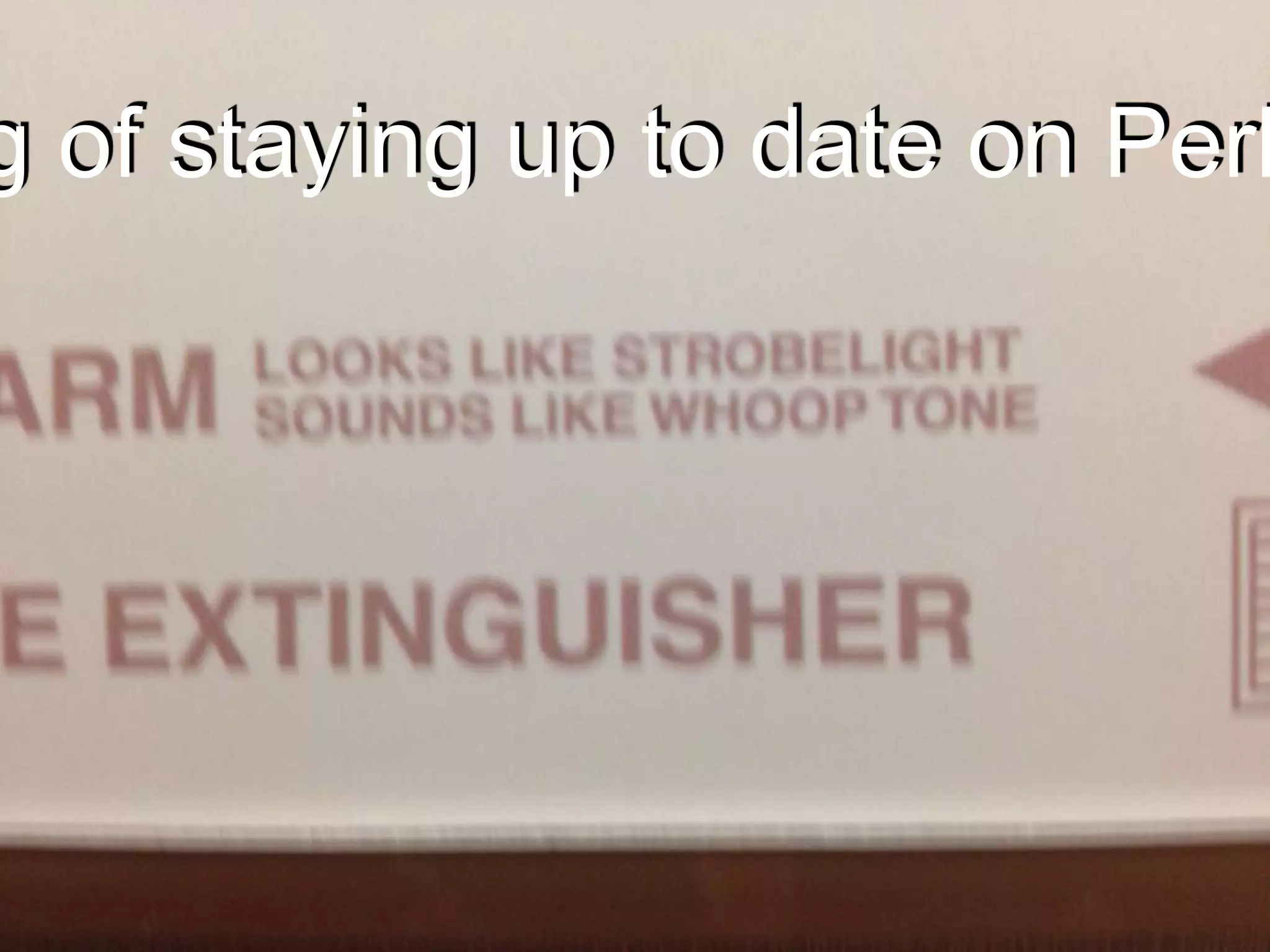 g of staying up to date on Perl
 