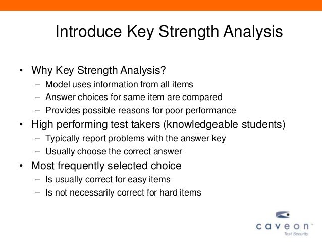 caveon webinar series improving testing with key strength key strengths examples