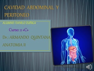 ALUMNO: DANILO ZUÑIGA.
Curso: 2 «C»
Dr.: ARMANDO QUINTANA
ANATOMIA II
 