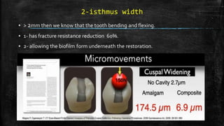 cavity design principles in fixed prothesis | PDF
