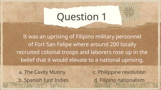 READINGS IN PHILIPPINE HISTORY- WHAT HAPPENED DURING THE CAVITY MUTINY ...