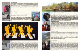 Les alemanyes
Un cop explicats els fets i els misteris a l’entorn de les dues alemanyes, ben poca cosa
més se’n pot dir. Va ser impossible fer-les-hi una fotografia “acceptada”, solament al-
gunes d’estrànquis i de lluny. Tampoc tinc el correu electrònic ni res...Aquest any pocs
corereus hem recollit. Difícilment se n’assabentin mai, les dues alemanyes, de que
surten en aquests papers. Aquí, a la foto, estarien estudiant horaris i opcions per re-
tornar a casa, o per anar al “kap”, o vés a saber!




Cremar l’equipatge                                                                              L’home d’Ourense: o Carrabouxo
Cremar l’equipatge a Fisterra està prohibit. Suposo que deixar...                               Al bell mig d’Ourense, com passa a totes les ciutats, hi ha una escultura curiosa.
la m... motxilla i la pancarta, també. Aquest “Ultra” deu haver                                 També tenen un pont de Calatrava, una catedral, un mercat, ... En el cas d’Ourense
tornat nou, canviat i reconfortat a casa. Miracle! Ara deu ser de-                              es tracta d’un paio de còmic, no tinc ni idea d’on surt... Però diuen a Internet: “Monu-
fensor d’àrbitres i salvador de liniers. Apa, home!                                             mento O Carrabouxo. Este curioso monumento se encuentra en la parte poste-
                                                                                                rior del Parque de San Lázaro (Ourense), y sin duda llama la atención. Es una
Amb el vent i la mala maror que hi fa en aquella punta del vell                                 enorme escultura que representa el personaje de la caricatura creada por Xosé
continent els bons propòsits deuen durar ben poc. Al Camino la                                  Lois González, que protagoniza desde hace más de 25 años una viñeta de humor
gent “és” diferent, i quan torna a casa... és diferent que al Cami-                             gráfico del periódico local “La Región” y se ha hecho súper popular. La escultu-
no.                                                                                             ra fue realizada en el año 2002 por el artista César Lombera.”
                                                                                                El finlandès fredolic
                                                                                                L’Erik (nom fictici) és un finlandès de 71 anys que està per aquí des de fa dies, ara fent
                                                                                                la VP, abans vés a saber, després fent turisme,...Camina per l’alberg o per Santiago
                                                                                                amb uns mitjons gruixuts, de ratlles multicolors, rialler, cara de murri, amb un castellà
                                                                                                suficient, que es perd en una veu xiuxiuejant i fluixa...És una mica com un bufó de cas-
                                                                                                tell medieval. Diu que porta 40 any a Austràlia, que hi està molt ben adaptat a allà, i
                                                                                                que ara no suporta el fred, que no tornaria per res del món a Finlàndia, que quan arribi
                                                                                                a Santiago pensa anar-se’n a la costa del Mediterrani a passar un temps, i després ja
                                                                                                veurem. I cap al setembre, quan torni el fred, agafarà l’avió i cap a casa. Cap a Aus-
                                                                                                tràlia.
                                                                                                A Costa da Morte
                                                                                                La Costa da Morte és la costa on es van fabricar les medalles de chapapote dels mi-
                                                                                                nistres del neo franquisme, on es van abocar molts diners per tapar aquelles boques
                                                                                                que fa temps que deien i diuen sense embuts que millor chapapote que haver d’anar
                                                                                                a treballar a la mar. J. M. Espinàs té un llibre, dels molts de viatges que ha escrit, que
                                                                                                narra uns dies de camí per allà, i la recorre i explica qui i com hi viuen, què pensen les
                                                                                                persones d’aquells verals. Pel Camino diuen que el camí de Fisterra (de Sardiñeiro,
                                                                                                de fet) a Muxía és un dels més macos. Ara és massa tard; no va ser possible fer-lo i
                                                                                                tampoc era previst. Hi haurà temps, espero.


Roba estesa                                                                                     Les poloneses
En general als caminants els cal rentar roba de tant en tant. A mà o màquina, necessi-          Després de la xamba d’encertar la seva nacionalitat les vam anar veient, dos o tres
ten fer bugada. I assecar la roba. Rentadora i assecadora, ara, solament ho tenen els           dies. Feia dies que venien fent camí (potser des de Salamanca) i ja tenien certa rela-
albergs privats de Galícia (i per llei des de fa poc). Els públics no, per què!? Clar que       ció amb altres caminants. Nosaltres érem nous i no vam passar d’aquí. El sentiment
recordant el de Zamora , sense rentadora, però amb un flamant ascensor fora de ser-             general crec que eren una mica les “nenes”, les protegides de tots plegat, sense voler
vei, i dient-te que no et capfiquis i gaudeixis del camí... Alguns albergs tenen calefacció     amagar la lògica tensió sexual, però molt mínima. Clar que llavors, just darrere nostre,
i pots eixugar la roba molla rentada o no,... Alguns tenen estenedors (no sempre aixo-          va arribar el gallet de torn. Mai sabrem el final ni la certesa o falsedat de sospites i
plugats, en un país que plou tant!) A alguns t’has de fotre, seguir moll i aguantar, que        insinuacions. Ja sabem que hi ha molt de farol, i un far a Fisterra. A Oseira van que-
el camí és per als penitents, i aquests, per tant, que pateixin i es fotin. I d’això se’n diu   dar, dormint, sota la manta que Frédéric va posar sobre una d’elles -la gran- quan ell
amor al pròxim. Al proper... -l’amat alberg amb rentadora i assecadora- farem bugada.           marxava i ella seguia al llit fins ves a saber l’hora. L’altra tenia problemes als peus. Es
                                                                                                devien aturar i endarrerir.
 