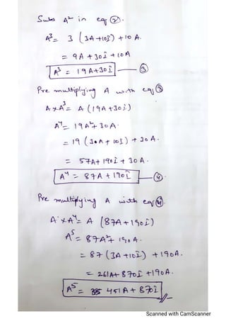 Cayley hamilton theorem