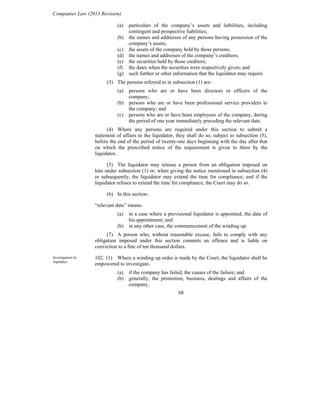 Cayman Islands Companies Law (2013 Revision)