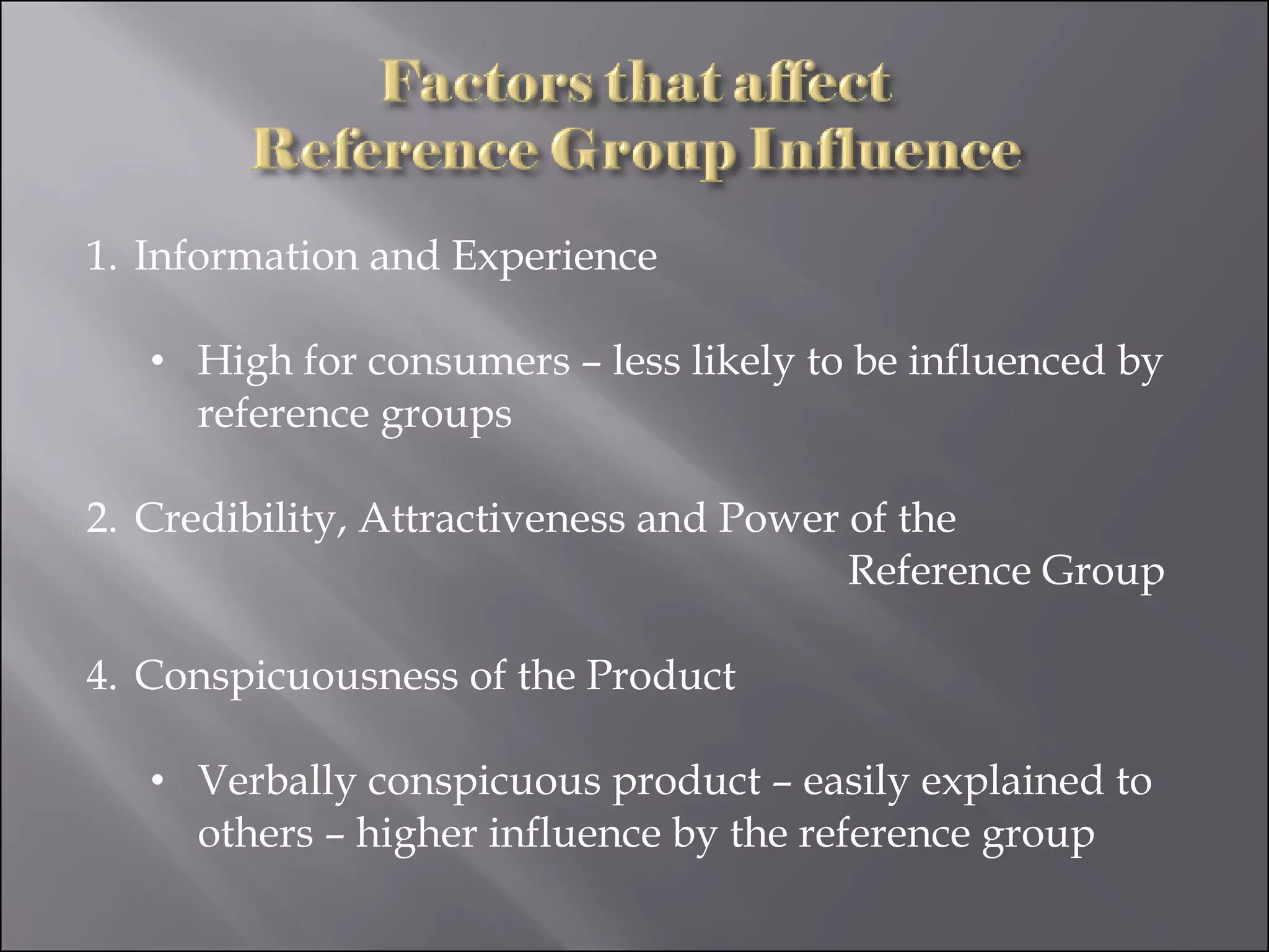 Influence of reference groups on consumer behaviour | PPT