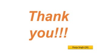 Thank
you!!!
Pooja Singh-(26)
 