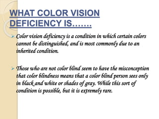 Color Vision Test and interpretation in human eye | PPTX