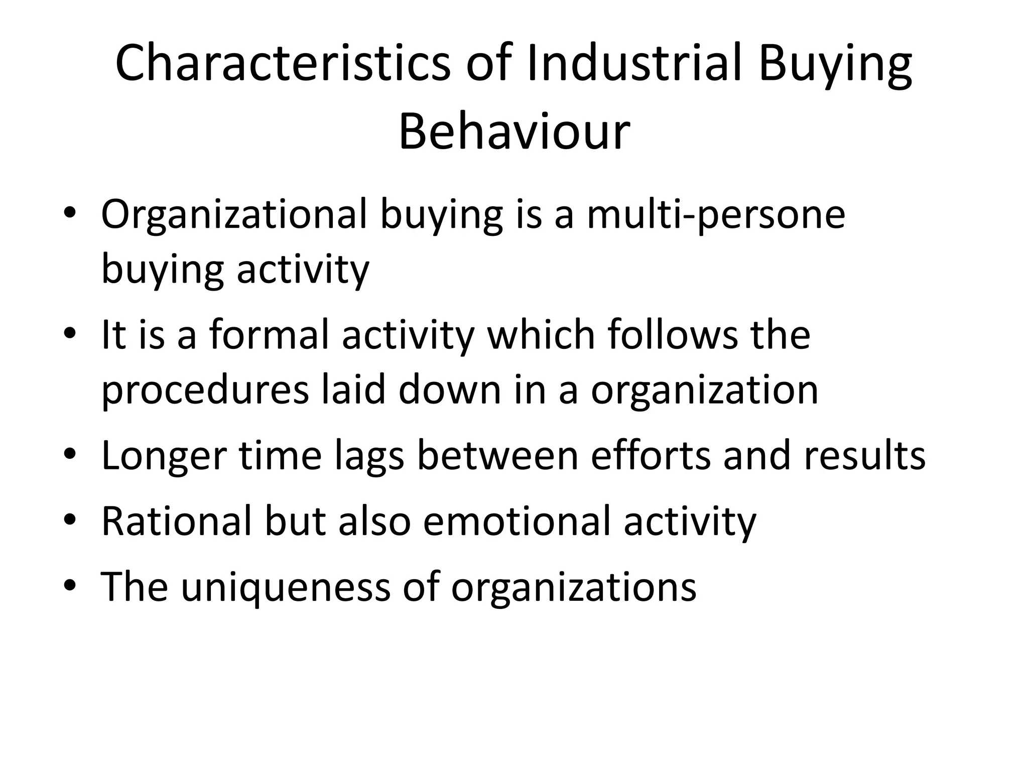 CONSUMER BEHAVIOUR INDUSTRIAL BUYING BEHAVIOUR