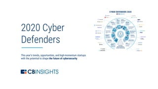 1
This year’s trends, opportunities, and high-momentum startups
with the potential to shape the future of cybersecurity
2020 Cyber
Defenders
 