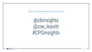 33
@cbinsights
@zoe_leavitt
#CPGinsights
J O I N T H E C O N V E R S A T I O N O N T W I T T E R
 