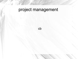 project management cb 