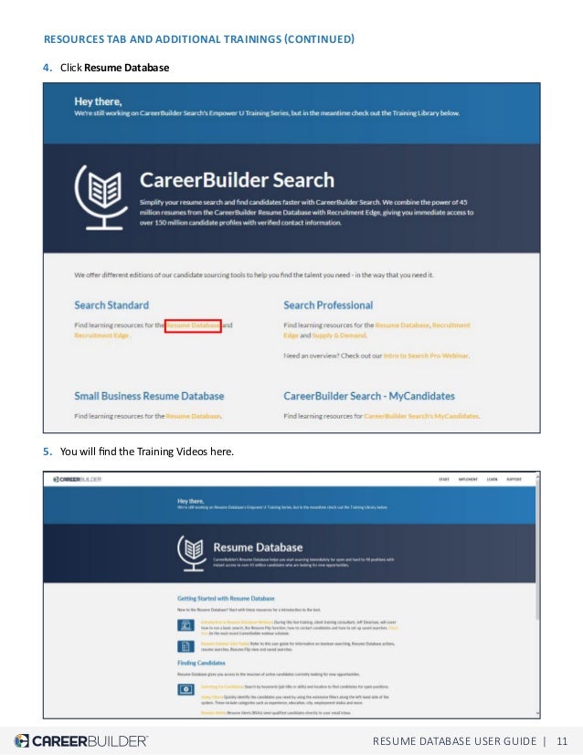 careerbuilder resume database