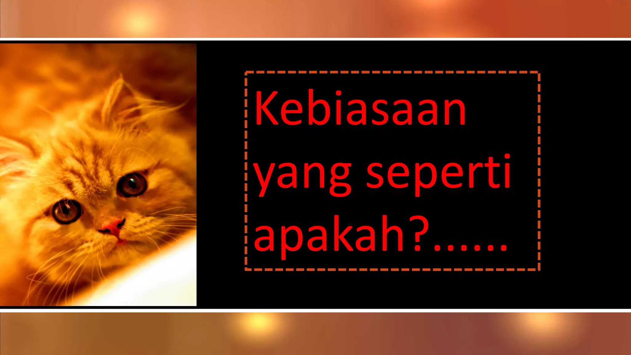 Kebiasaan
yang seperti
apakah?......
 