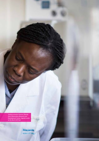 55
Visiting scientist Victoria Tibenda
from Aquaculture Research and
Development Center, Uganda works
at the BecA-ILRI Hub
 