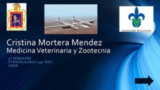 Cristina Mortera Mendez
Medicina Veterinaria y Zootecnia
5° SEMESTRE
STRATOLAUNCH 351 'ROC
CBO8
 
